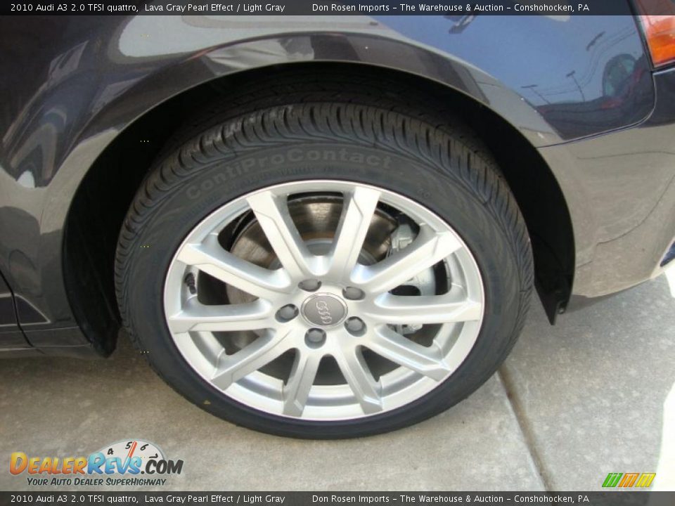 2010 Audi A3 2.0 TFSI quattro Lava Gray Pearl Effect / Light Gray Photo #22