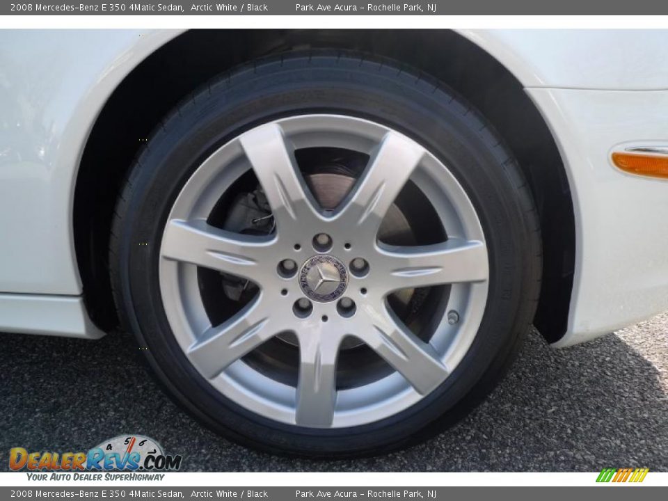 2008 Mercedes-Benz E 350 4Matic Sedan Arctic White / Black Photo #20