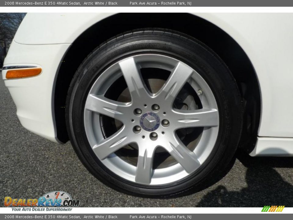 2008 Mercedes-Benz E 350 4Matic Sedan Arctic White / Black Photo #21
