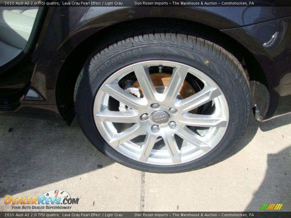2010 Audi A3 2.0 TFSI quattro Lava Gray Pearl Effect / Light Gray Photo #24