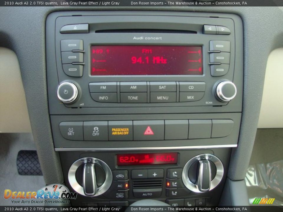 2010 Audi A3 2.0 TFSI quattro Lava Gray Pearl Effect / Light Gray Photo #31