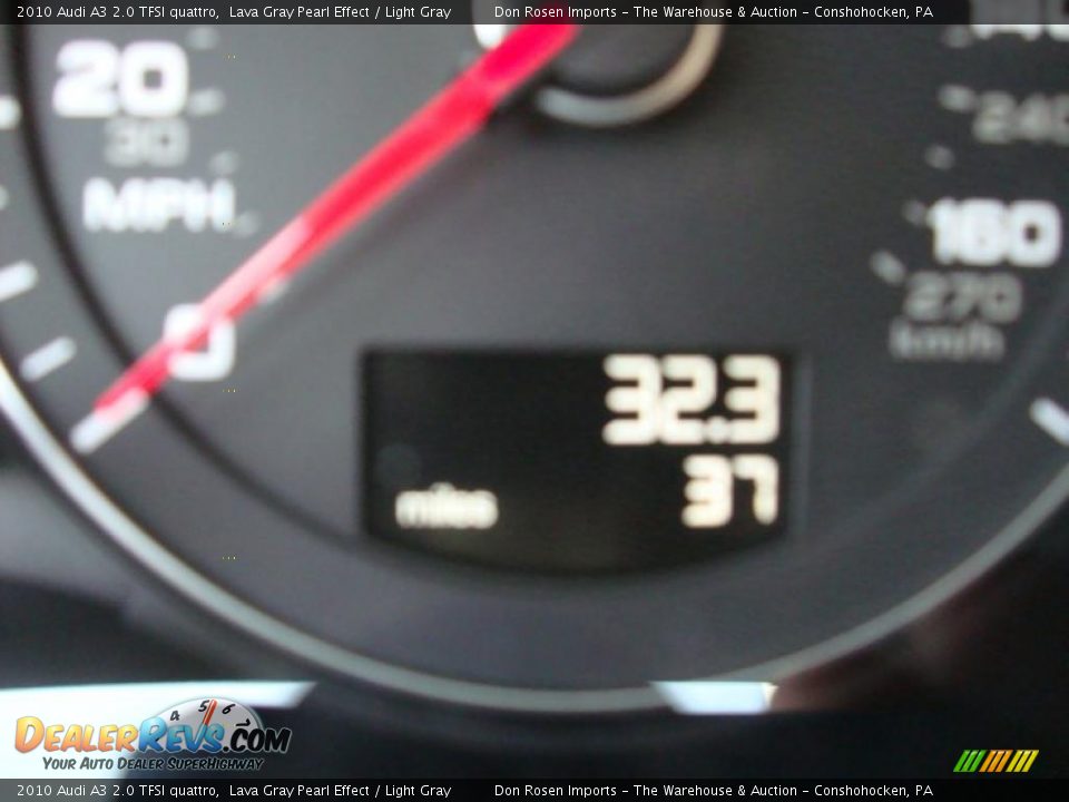 2010 Audi A3 2.0 TFSI quattro Lava Gray Pearl Effect / Light Gray Photo #34