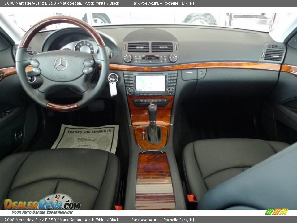 2008 Mercedes-Benz E 350 4Matic Sedan Arctic White / Black Photo #36