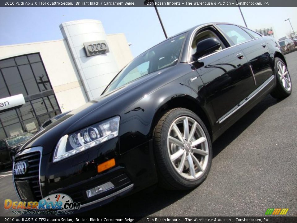 2010 Audi A6 3.0 TFSI quattro Sedan Brilliant Black / Cardamom Beige Photo #1