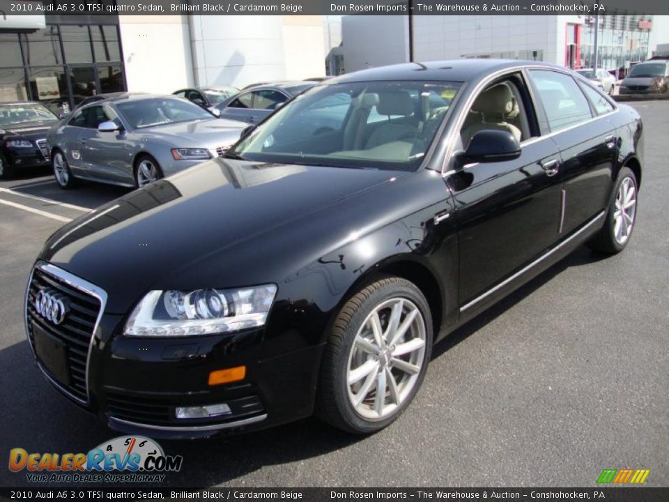 2010 Audi A6 3.0 TFSI quattro Sedan Brilliant Black / Cardamom Beige Photo #2