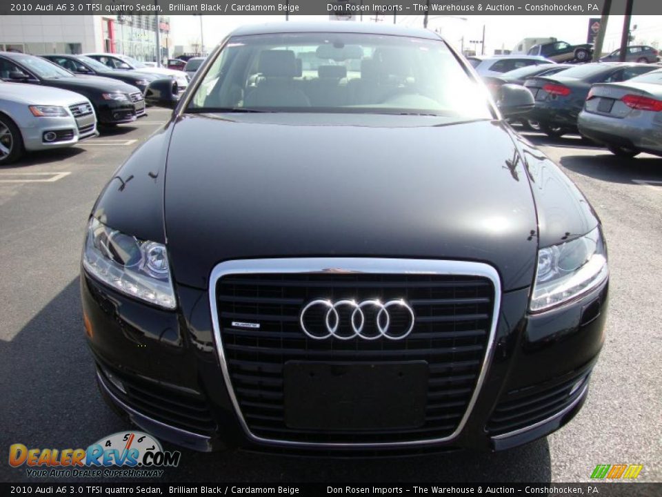 2010 Audi A6 3.0 TFSI quattro Sedan Brilliant Black / Cardamom Beige Photo #3