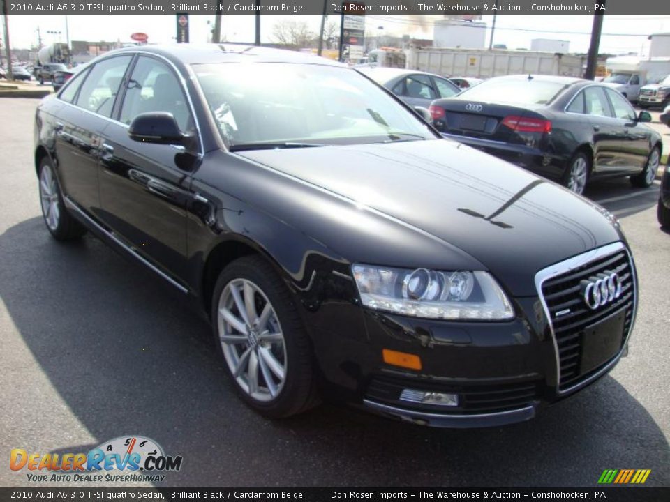 2010 Audi A6 3.0 TFSI quattro Sedan Brilliant Black / Cardamom Beige Photo #4