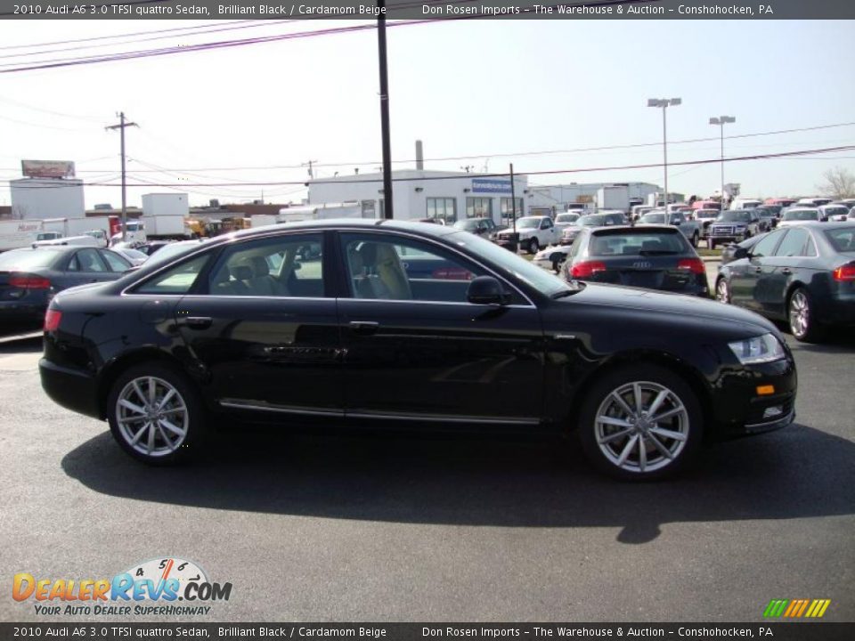 2010 Audi A6 3.0 TFSI quattro Sedan Brilliant Black / Cardamom Beige Photo #6