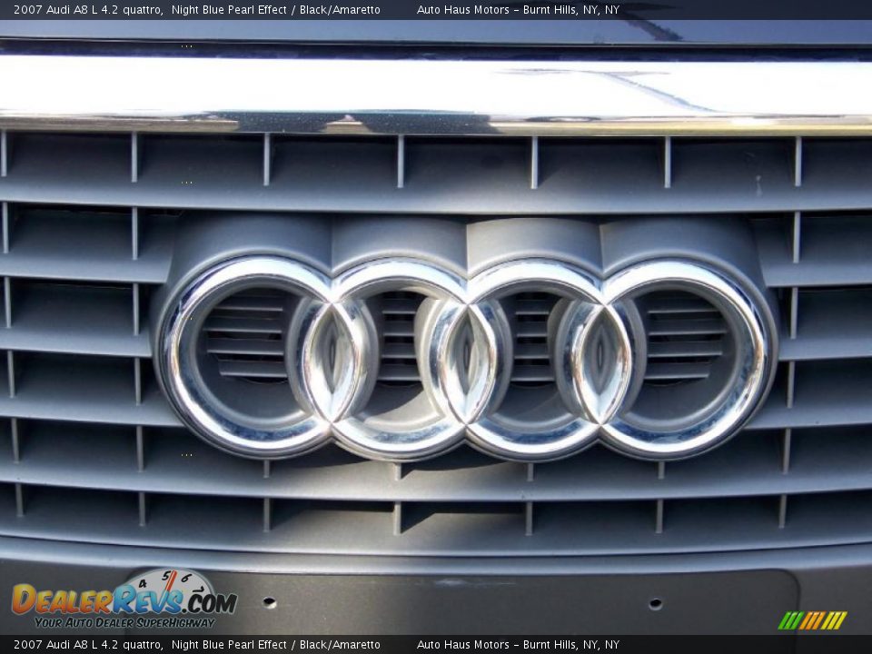 2007 Audi A8 L 4.2 quattro Night Blue Pearl Effect / Black/Amaretto Photo #12