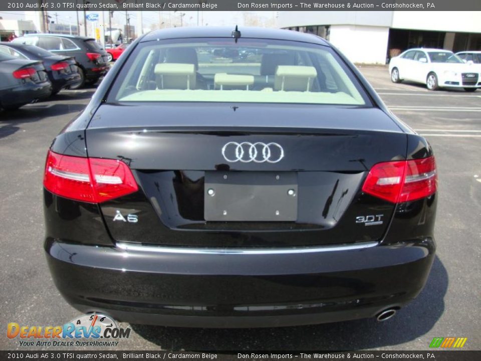 2010 Audi A6 3.0 TFSI quattro Sedan Brilliant Black / Cardamom Beige Photo #8