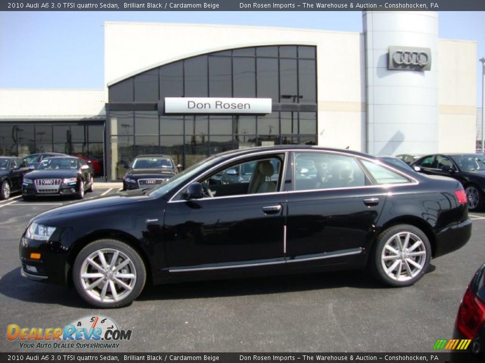 2010 Audi A6 3.0 TFSI quattro Sedan Brilliant Black / Cardamom Beige Photo #10