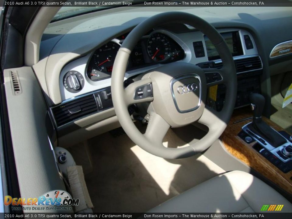 2010 Audi A6 3.0 TFSI quattro Sedan Brilliant Black / Cardamom Beige Photo #11