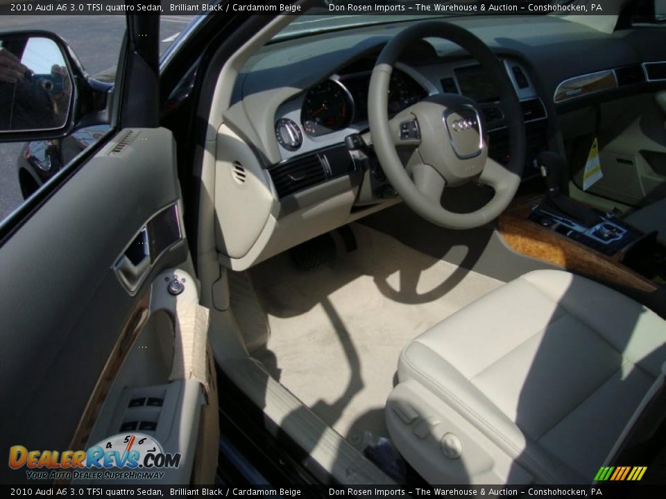 2010 Audi A6 3.0 TFSI quattro Sedan Brilliant Black / Cardamom Beige Photo #12