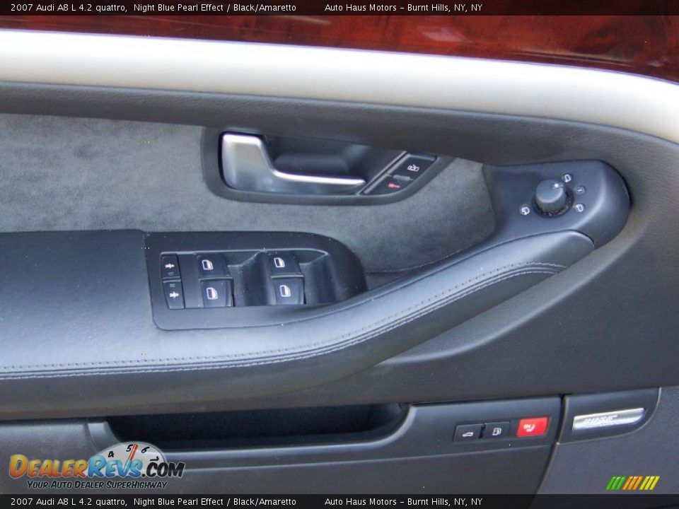 2007 Audi A8 L 4.2 quattro Night Blue Pearl Effect / Black/Amaretto Photo #19