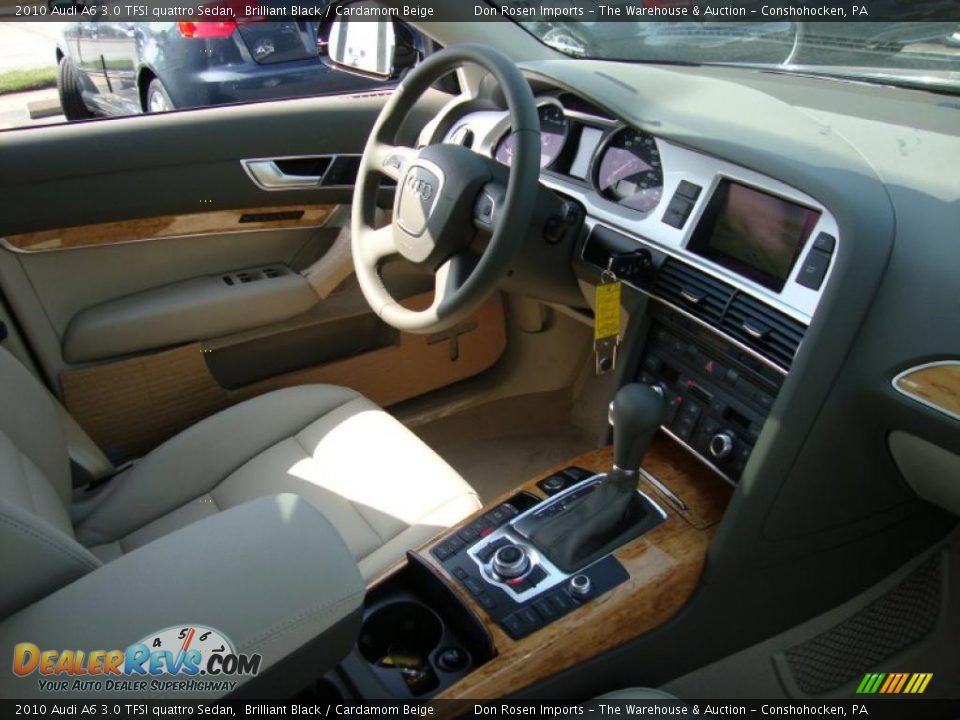 2010 Audi A6 3.0 TFSI quattro Sedan Brilliant Black / Cardamom Beige Photo #18