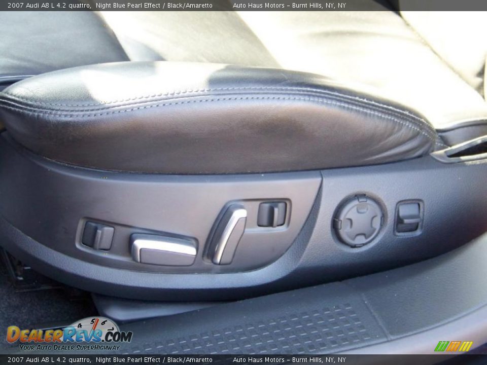 2007 Audi A8 L 4.2 quattro Night Blue Pearl Effect / Black/Amaretto Photo #23
