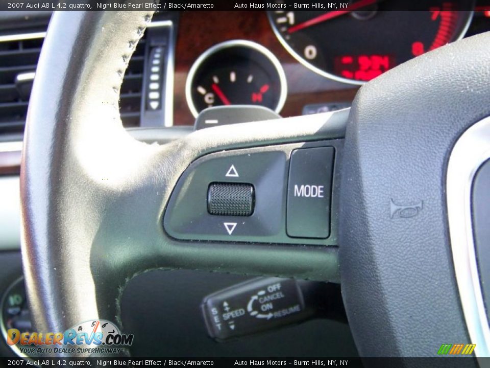 2007 Audi A8 L 4.2 quattro Night Blue Pearl Effect / Black/Amaretto Photo #26