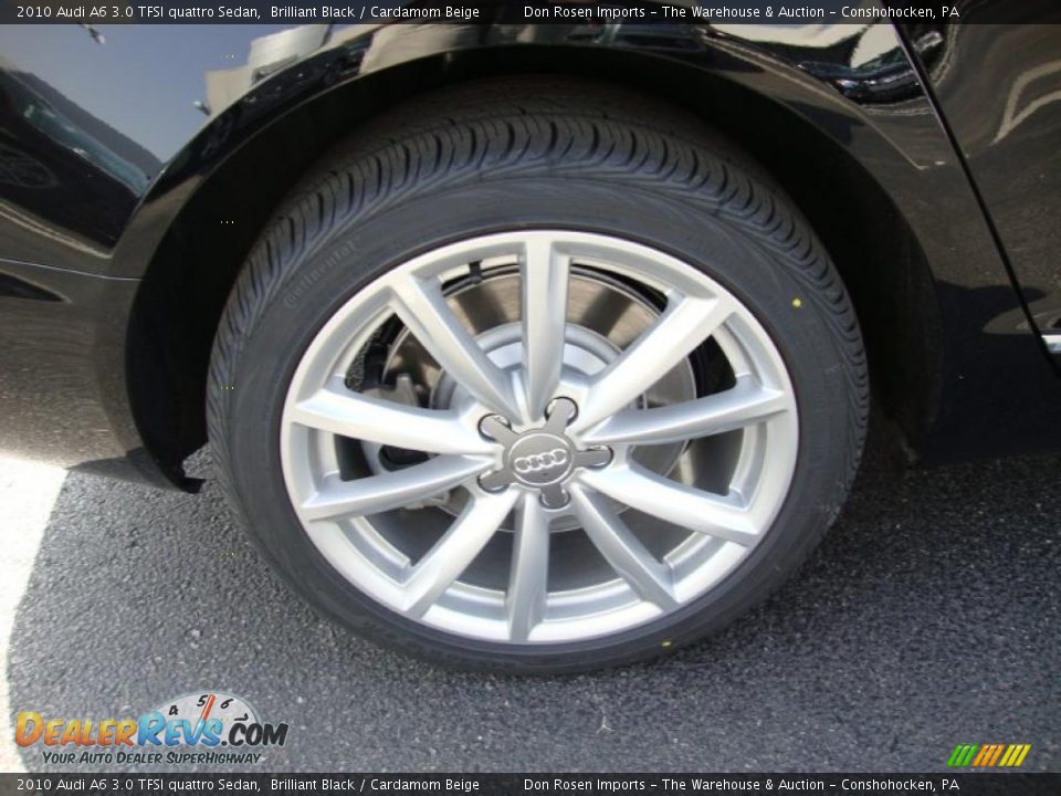 2010 Audi A6 3.0 TFSI quattro Sedan Brilliant Black / Cardamom Beige Photo #24