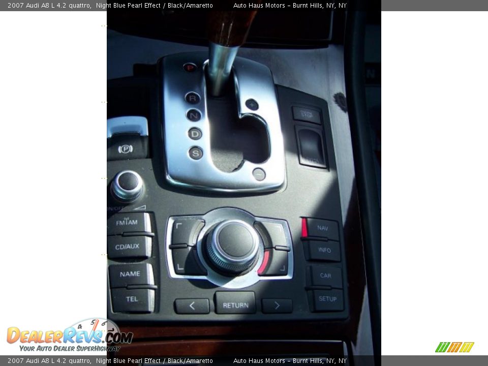 2007 Audi A8 L 4.2 quattro Night Blue Pearl Effect / Black/Amaretto Photo #29