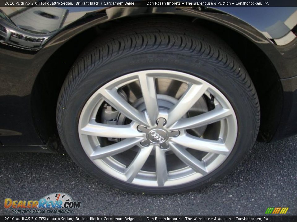 2010 Audi A6 3.0 TFSI quattro Sedan Brilliant Black / Cardamom Beige Photo #25