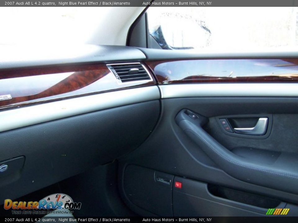 2007 Audi A8 L 4.2 quattro Night Blue Pearl Effect / Black/Amaretto Photo #30