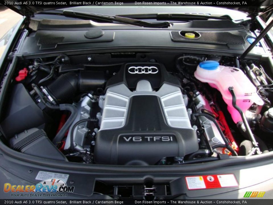 2010 Audi A6 3.0 TFSI quattro Sedan Brilliant Black / Cardamom Beige Photo #26