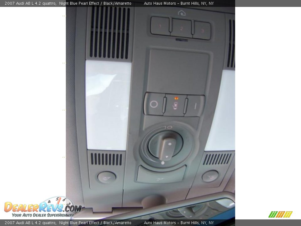 2007 Audi A8 L 4.2 quattro Night Blue Pearl Effect / Black/Amaretto Photo #31