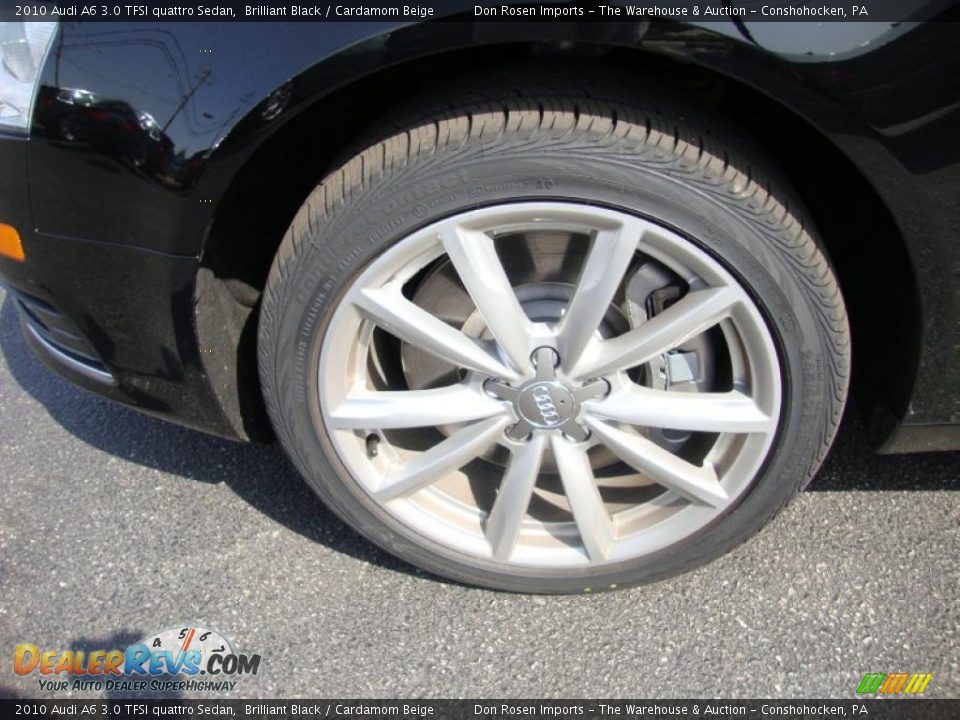 2010 Audi A6 3.0 TFSI quattro Sedan Brilliant Black / Cardamom Beige Photo #28