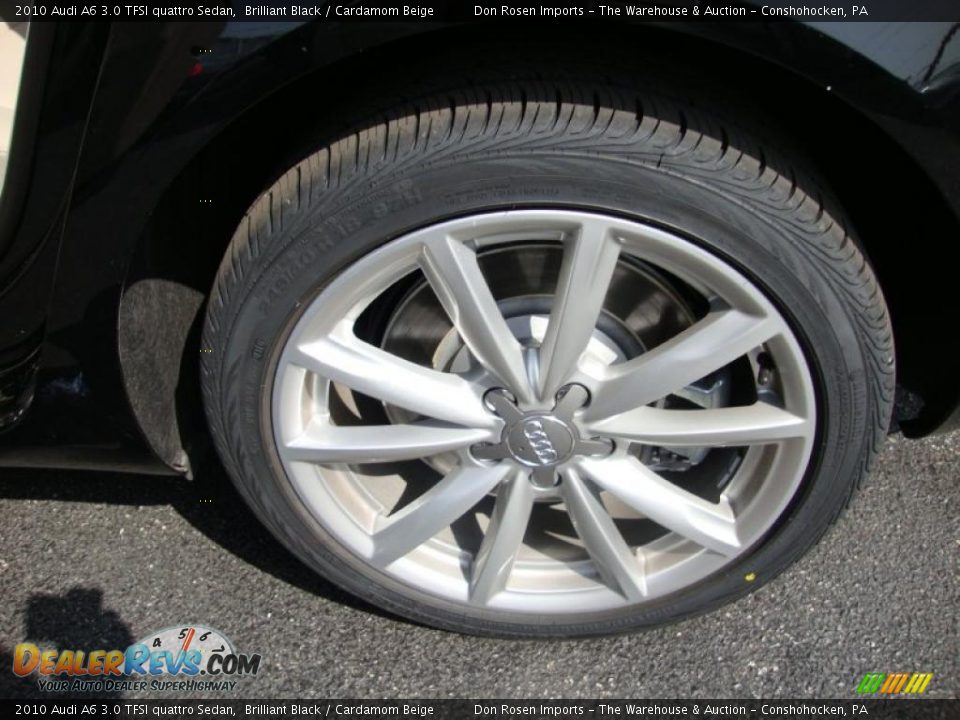 2010 Audi A6 3.0 TFSI quattro Sedan Brilliant Black / Cardamom Beige Photo #29
