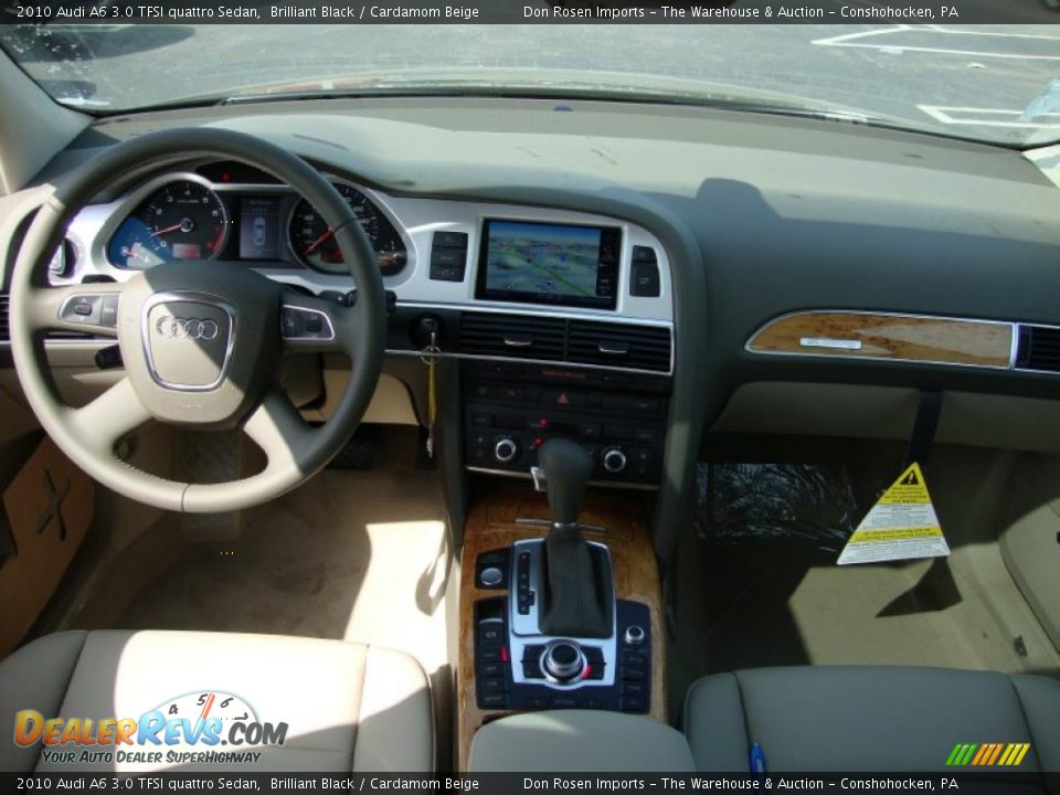 2010 Audi A6 3.0 TFSI quattro Sedan Brilliant Black / Cardamom Beige Photo #31
