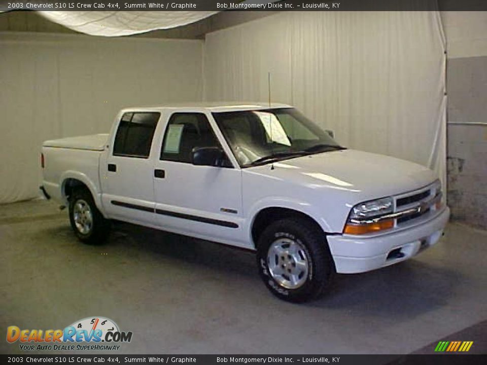 2003 Chevrolet S10 LS Crew Cab 4x4 Summit White / Graphite Photo #1