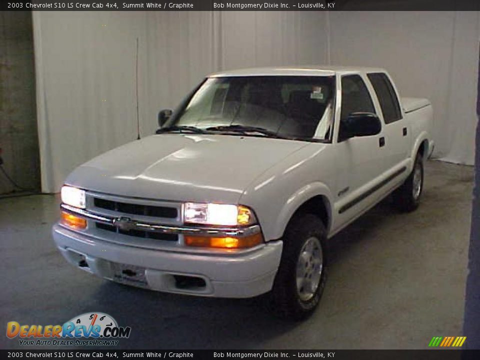 2003 Chevrolet S10 LS Crew Cab 4x4 Summit White / Graphite Photo #2