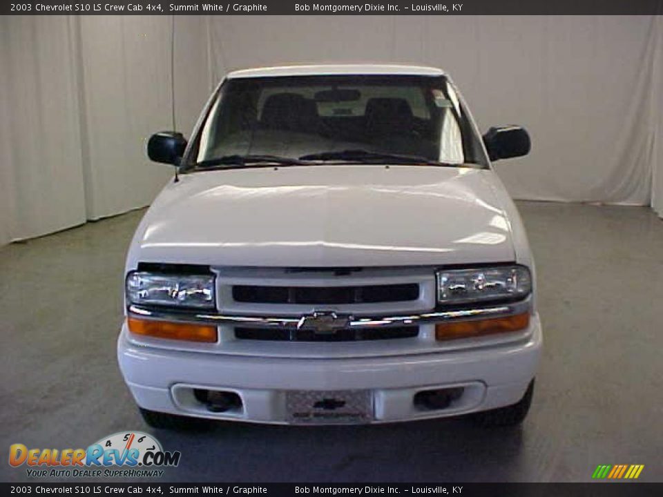 2003 Chevrolet S10 LS Crew Cab 4x4 Summit White / Graphite Photo #3