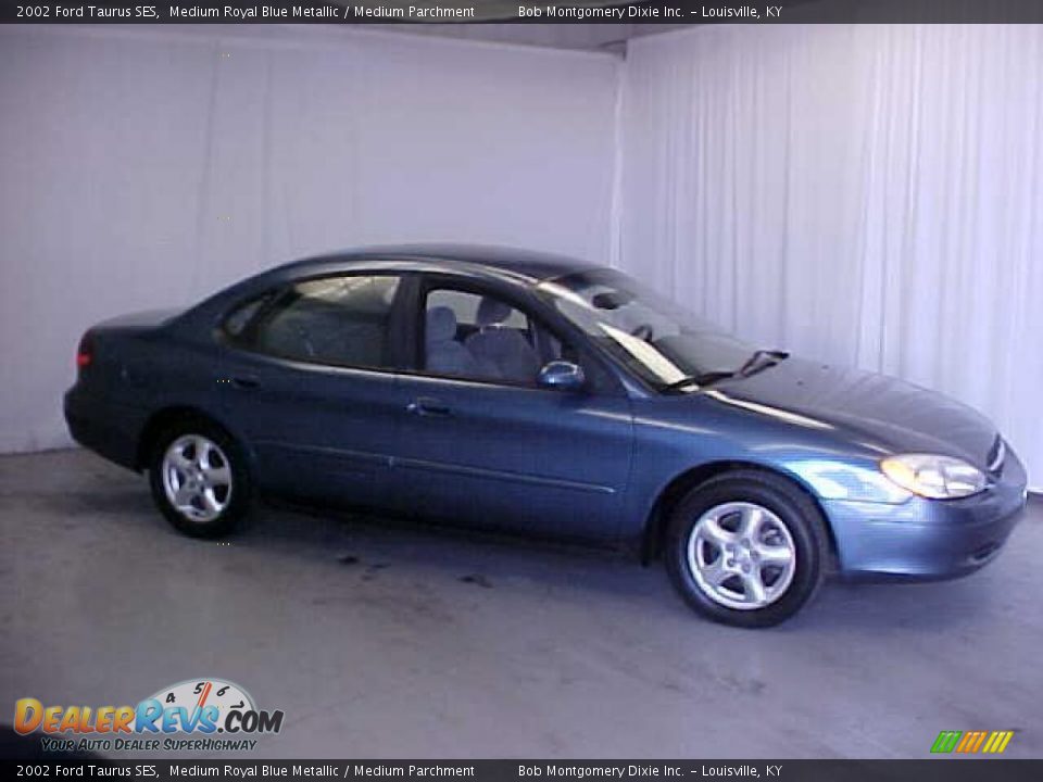 2002 Ford Taurus SES Medium Royal Blue Metallic / Medium Parchment Photo #3