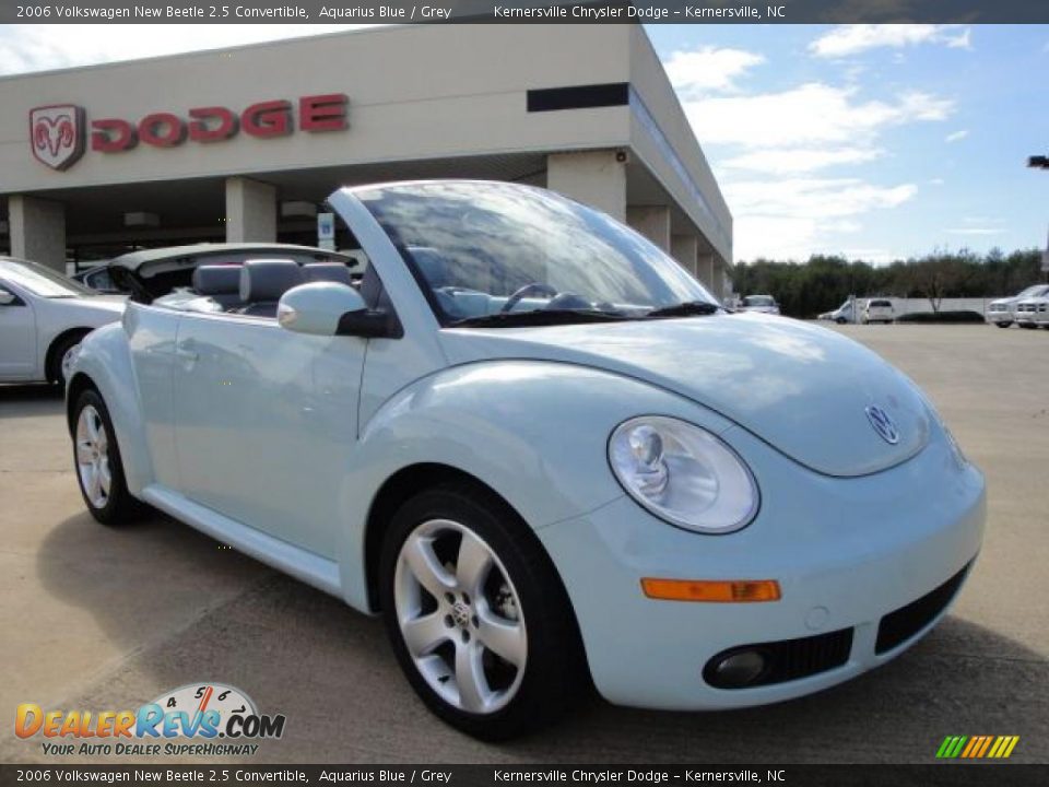 2006 Volkswagen New Beetle 2.5 Convertible Aquarius Blue / Grey Photo #1