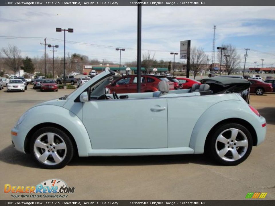 2006 Volkswagen New Beetle 2.5 Convertible Aquarius Blue / Grey Photo #6