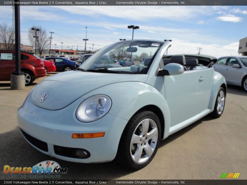 2006 Volkswagen New Beetle 2.5 Convertible Aquarius Blue / Grey Photo #7