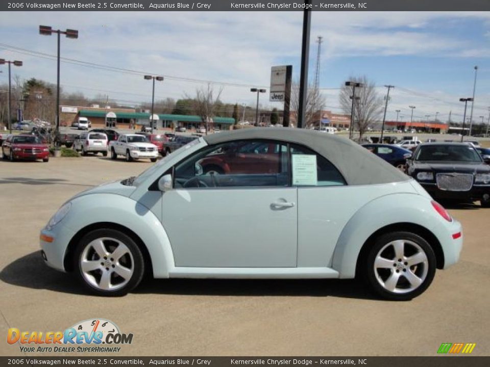 2006 Volkswagen New Beetle 2.5 Convertible Aquarius Blue / Grey Photo #18