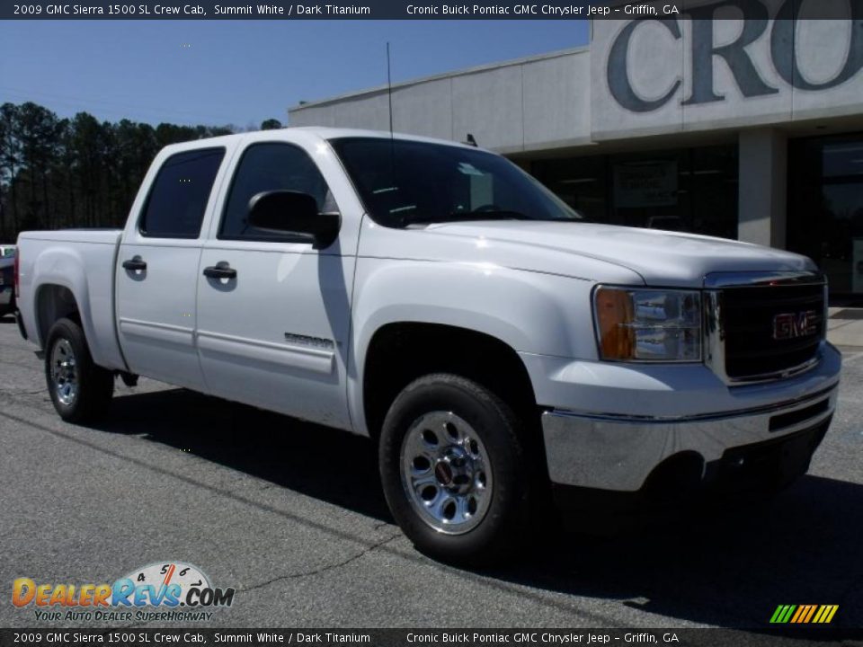 2009 GMC Sierra 1500 SL Crew Cab Summit White / Dark Titanium Photo #2