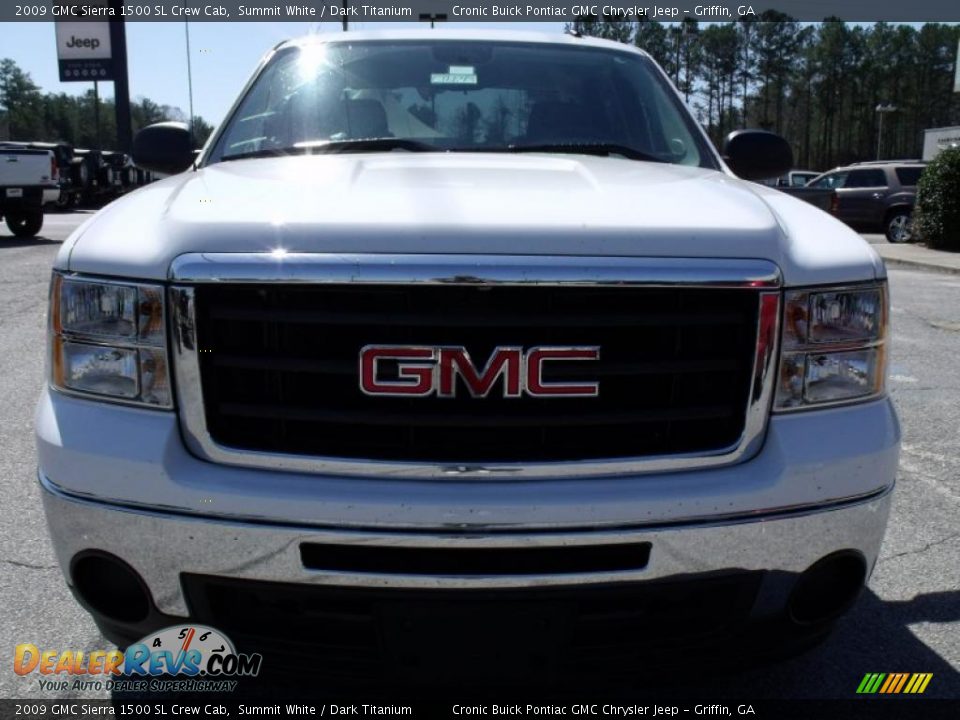 2009 GMC Sierra 1500 SL Crew Cab Summit White / Dark Titanium Photo #3