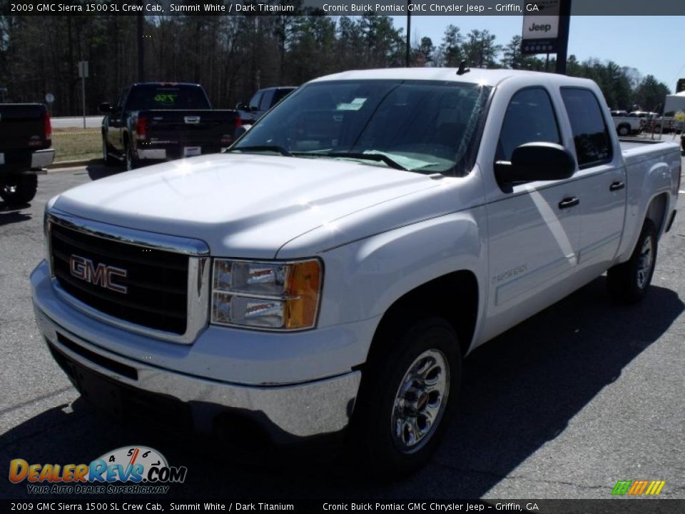 2009 GMC Sierra 1500 SL Crew Cab Summit White / Dark Titanium Photo #4