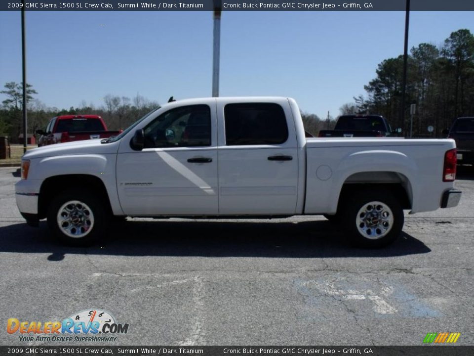 2009 GMC Sierra 1500 SL Crew Cab Summit White / Dark Titanium Photo #5