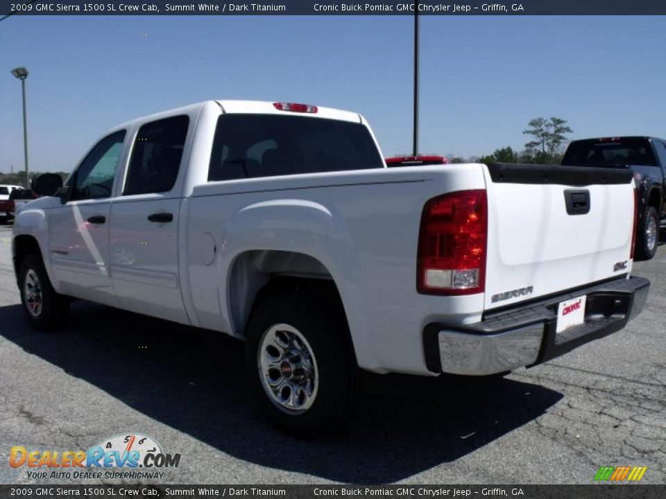 2009 GMC Sierra 1500 SL Crew Cab Summit White / Dark Titanium Photo #6