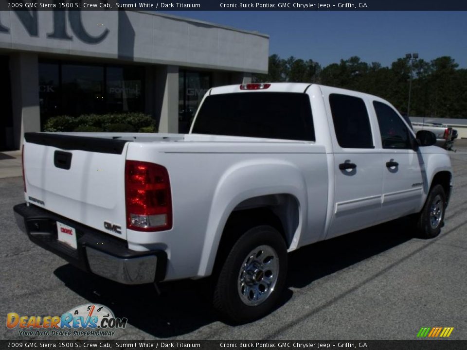 2009 GMC Sierra 1500 SL Crew Cab Summit White / Dark Titanium Photo #8