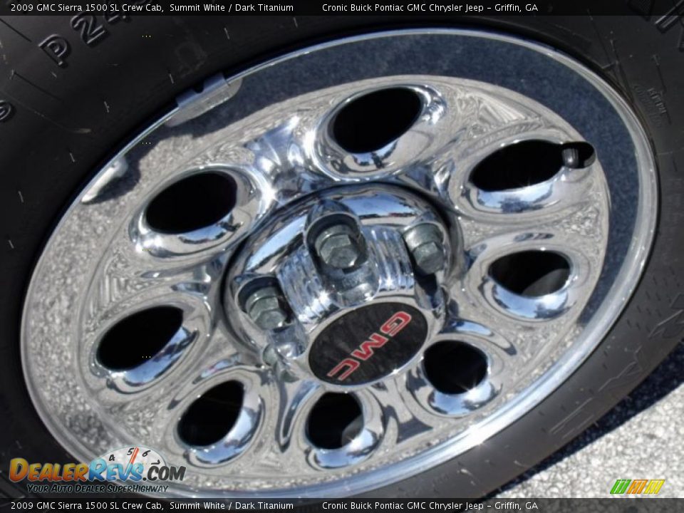 2009 GMC Sierra 1500 SL Crew Cab Summit White / Dark Titanium Photo #9