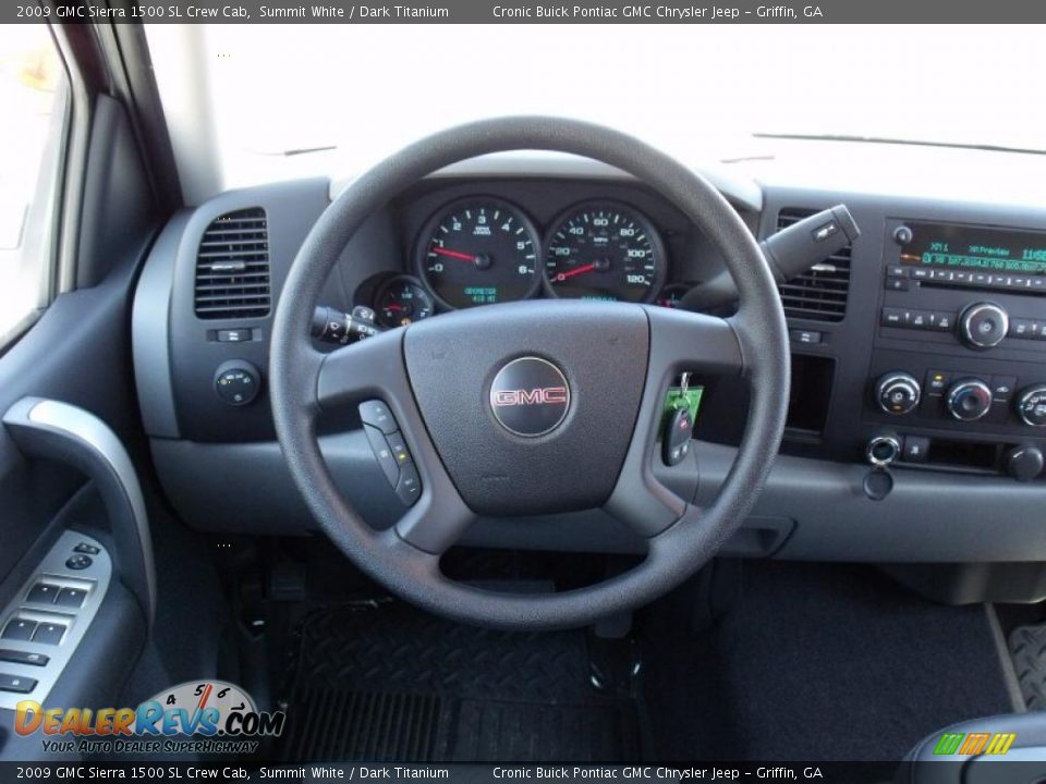 2009 GMC Sierra 1500 SL Crew Cab Summit White / Dark Titanium Photo #17