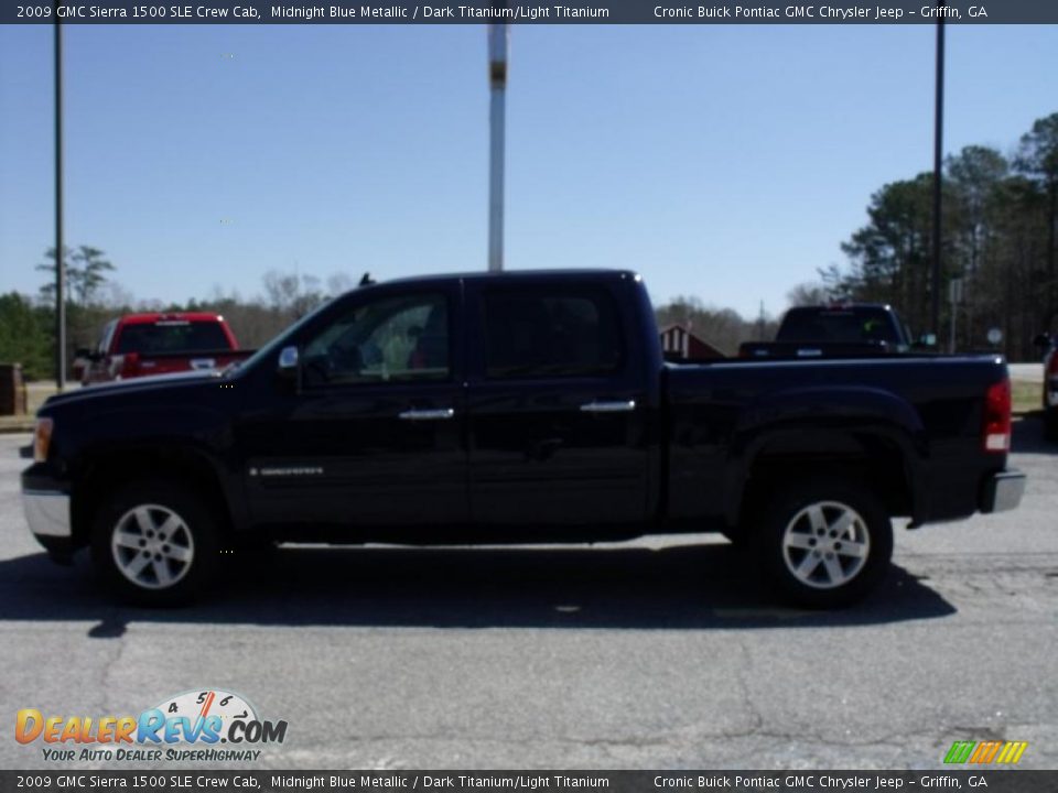 2009 GMC Sierra 1500 SLE Crew Cab Midnight Blue Metallic / Dark Titanium/Light Titanium Photo #5