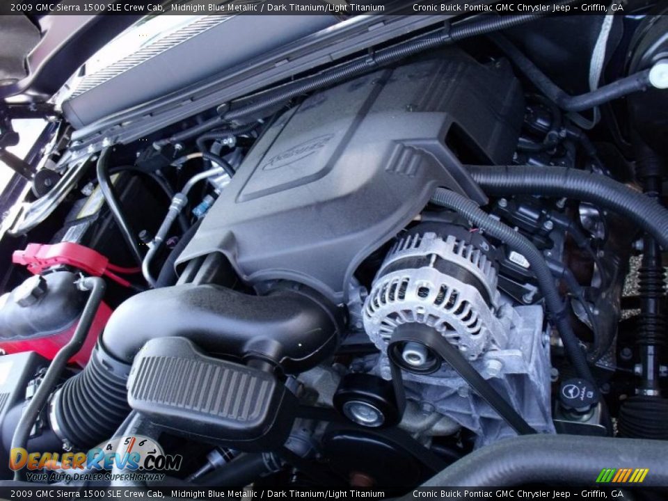 2009 GMC Sierra 1500 SLE Crew Cab Midnight Blue Metallic / Dark Titanium/Light Titanium Photo #12