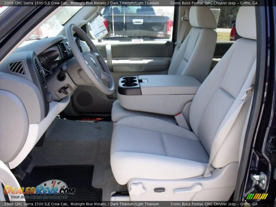 2009 GMC Sierra 1500 SLE Crew Cab Midnight Blue Metallic / Dark Titanium/Light Titanium Photo #13