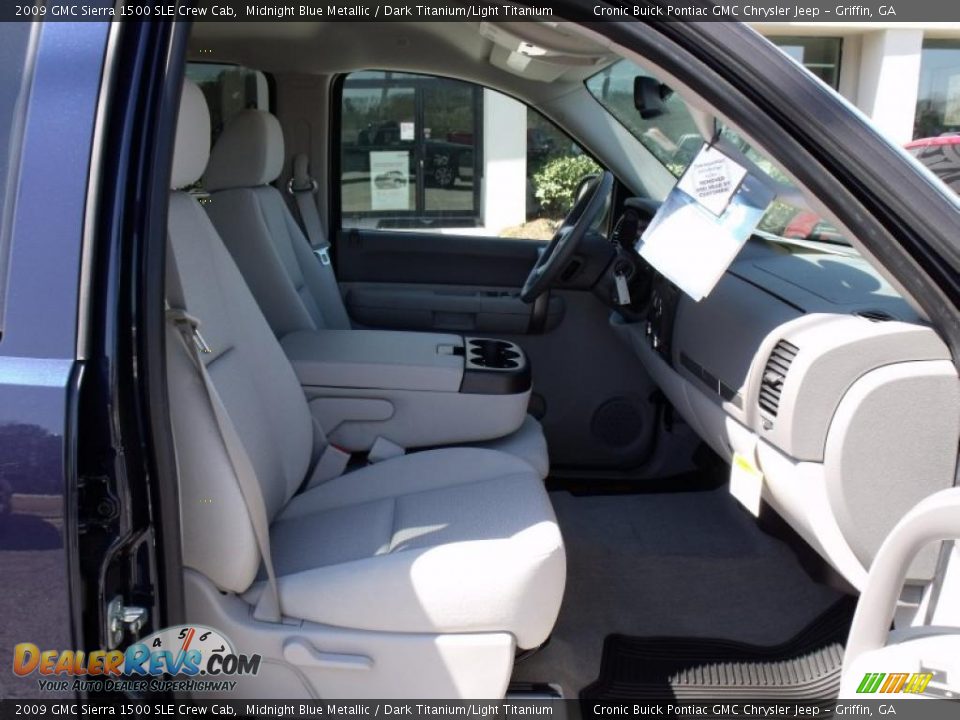 2009 GMC Sierra 1500 SLE Crew Cab Midnight Blue Metallic / Dark Titanium/Light Titanium Photo #16